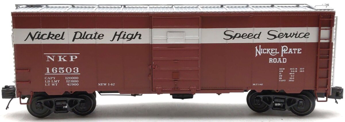 MTH 20-93947 O Scale Nickel Plate Road Premier 40’ AAR Box Car #16503 LN/Box