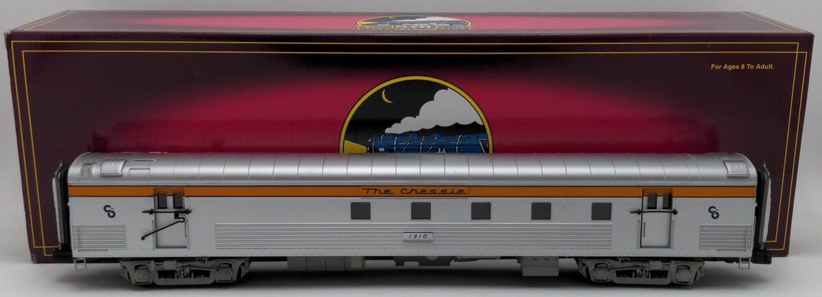 MTH 20-68125 O Gauge Chesapeake & Ohio 70’ ABS RPO Passenger Car (Ribbed) EX/Box