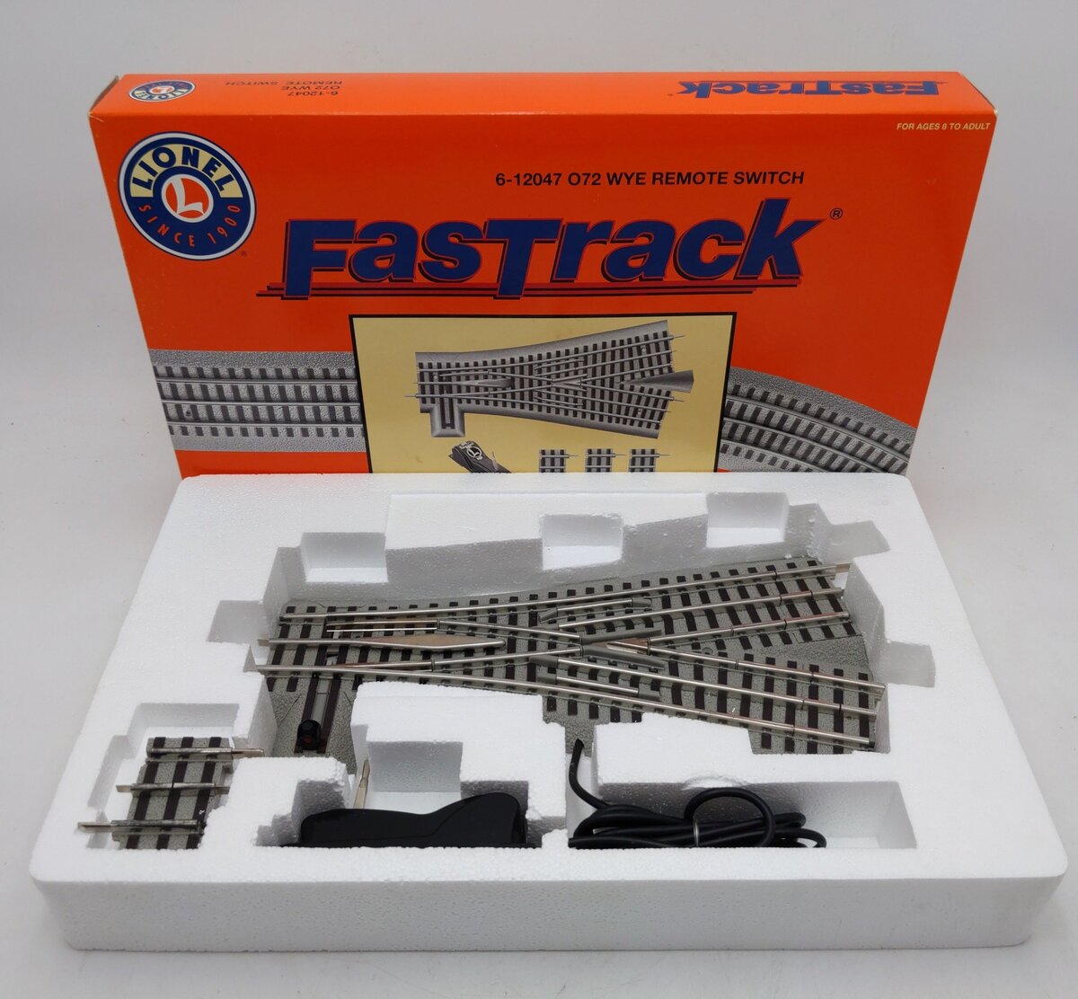 Lionel 6-12047 O-72 Remote-Control FasTrack Wye Switch Turnout EX/Box