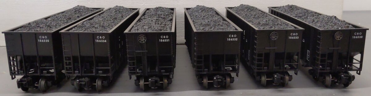 Lionel 6-21792 O Gauge Chesapeake & Ohio 3-Bay Coal Hoppers (Set of 6) EX/Box