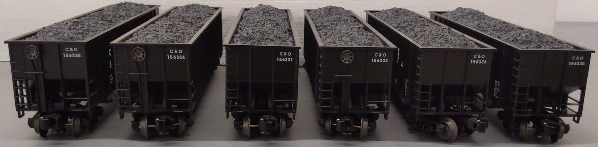 Lionel 6-21792 O Gauge Chesapeake & Ohio 3-Bay Coal Hoppers (Set of 6) EX/Box