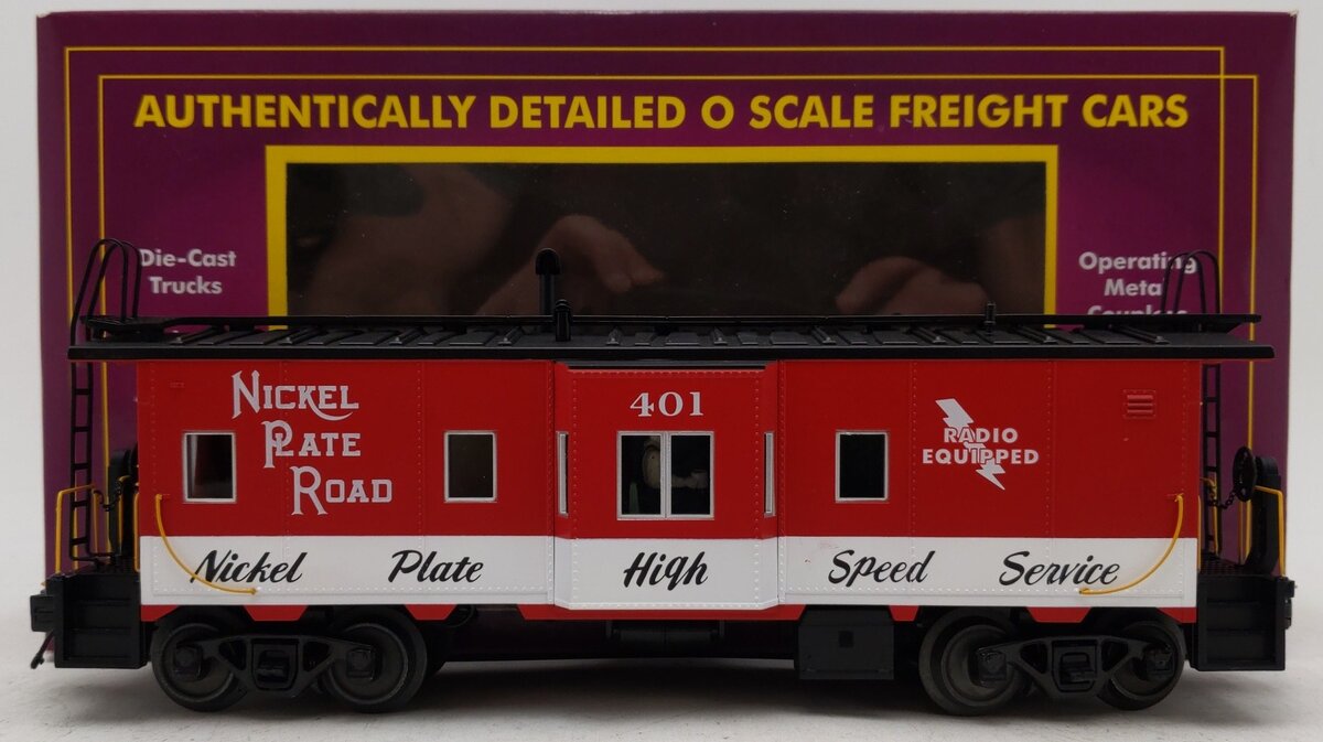 MTH Premier #20-91678 O Gauge Nickle Plate Road Bay Window Caboose #401 LN/Box