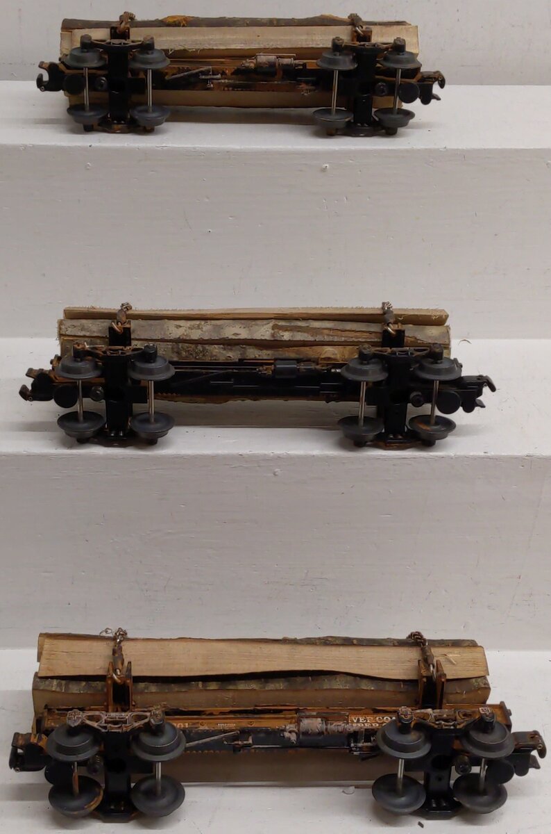 Lionel 6-29445 O Scale Custom Weathered Elk River Skeleton Log 3-Car Set/Box