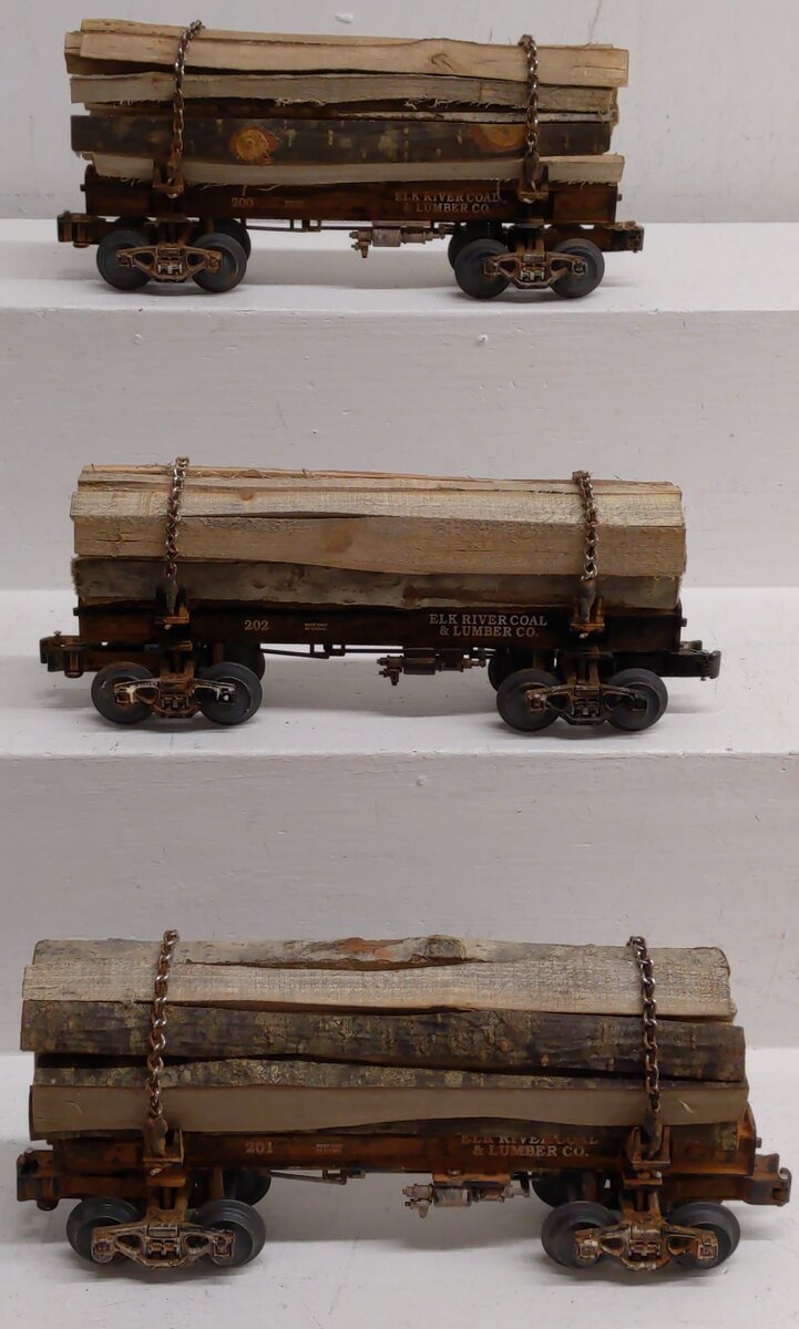 Lionel 6-29445 O Scale Custom Weathered Elk River Skeleton Log 3-Car Set/Box