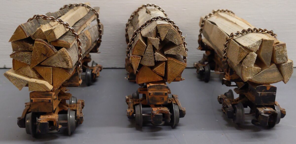 Lionel 6-29445 O Scale Custom Weathered Elk River Skeleton Log 3-Car Set/Box