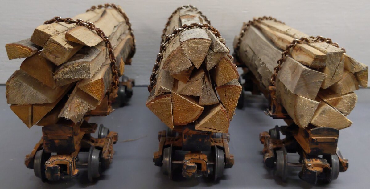 Lionel 6-29445 O Scale Custom Weathered Elk River Skeleton Log 3-Car Set/Box