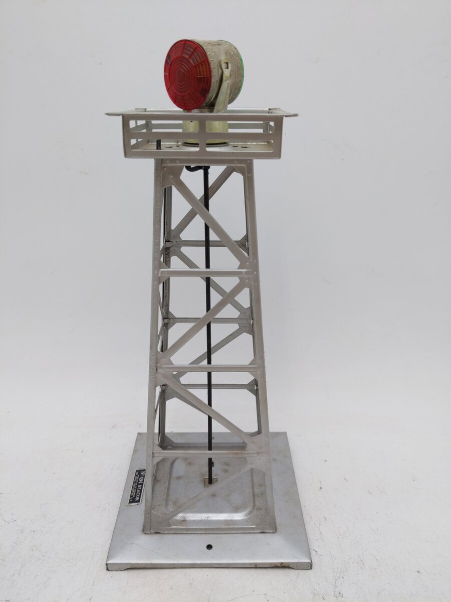 Lionel 494 Vintage O Tinplate Aluminum Rotating Beacon Tower VG/Box