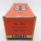 Lionel 494 Vintage O Tinplate Aluminum Rotating Beacon Tower VG/Box