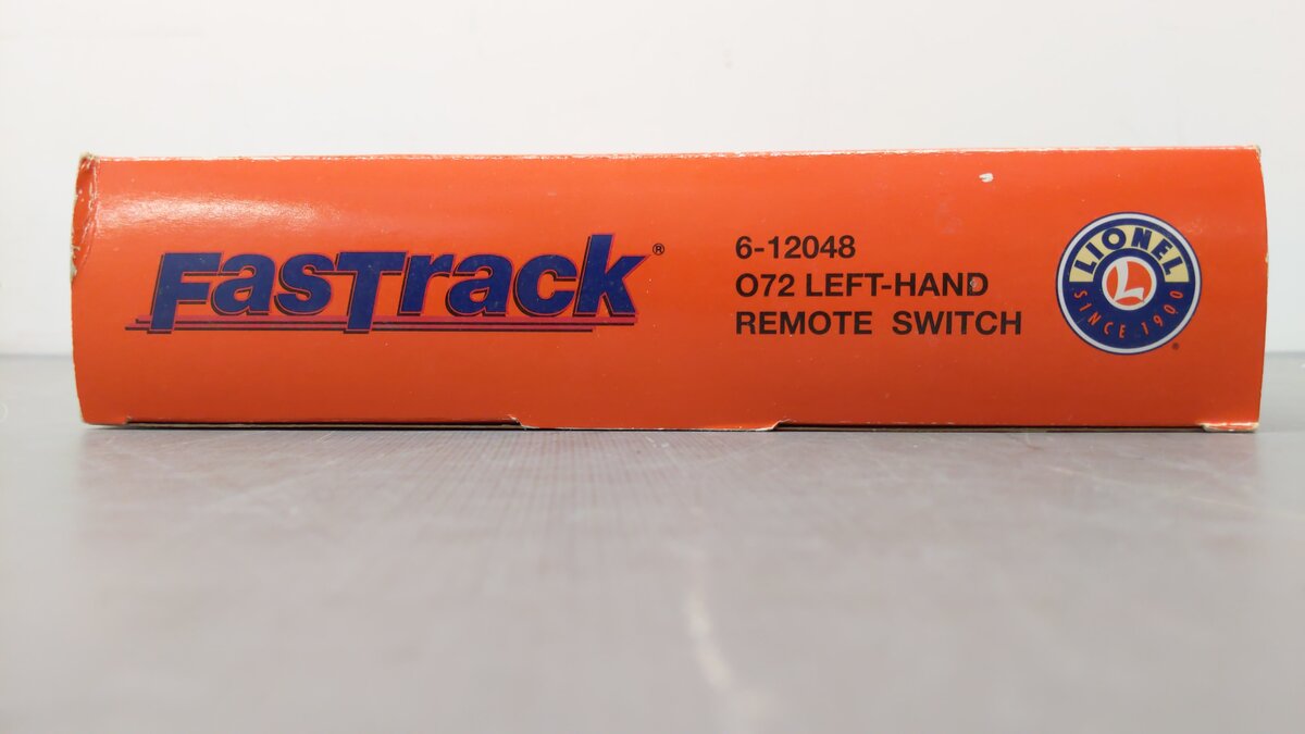 Lionel 6-12048 O72 Left Hand Remote-Control FasTrack Switch Turnout EX/Box