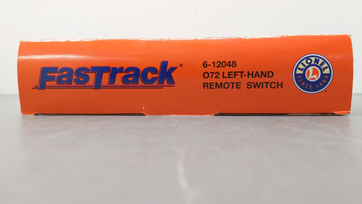 Lionel 6-12048 O72 Left Hand Remote-Control FasTrack Switch Turnout EX/Box