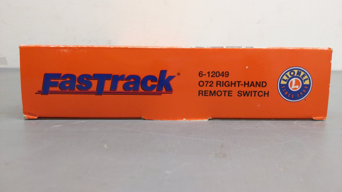 Lionel 6-12049 O72 Right Hand Remote-Control FasTrack Switch Turnout EX/Box