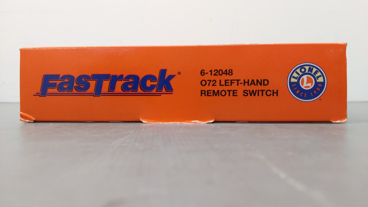 Lionel 6-12048 O72 Left Hand Remote-Control FasTrack Switch Turnout EX/Box