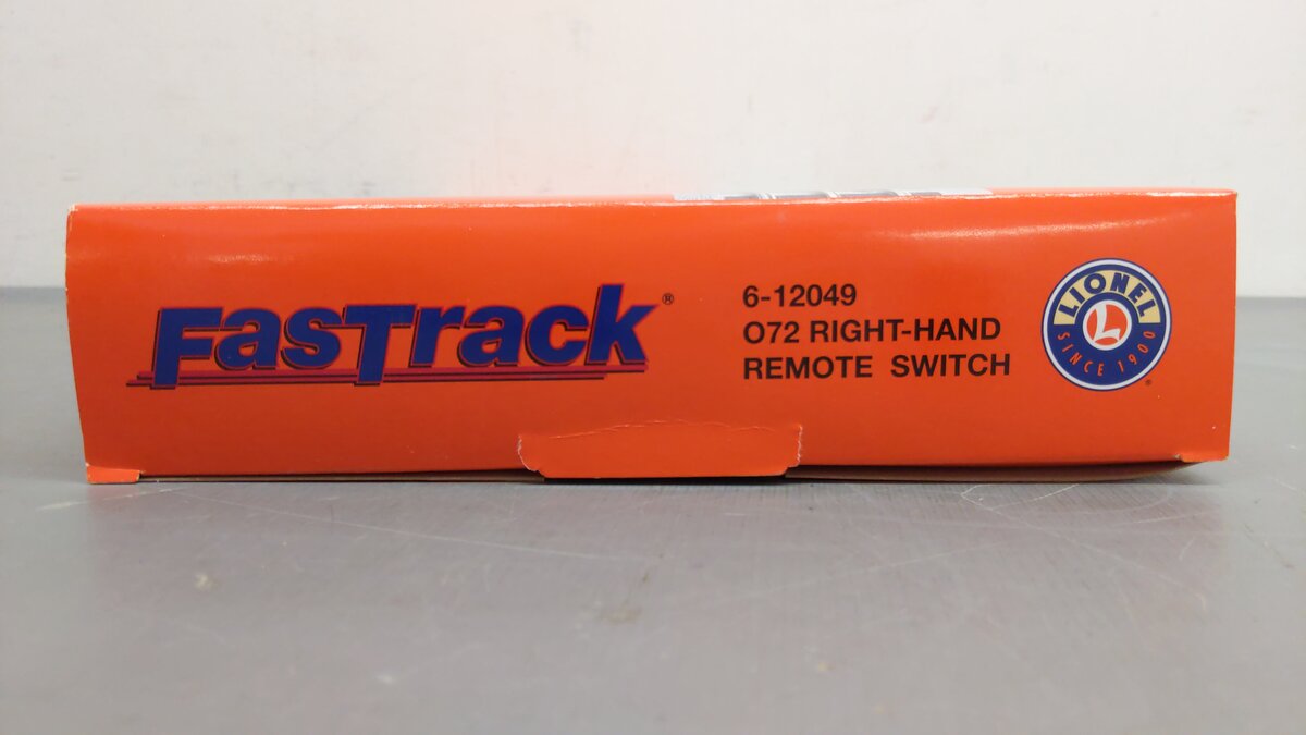 Lionel 6-12049 O72 Right Hand Remote-Control FasTrack Switch Turnout EX/Box