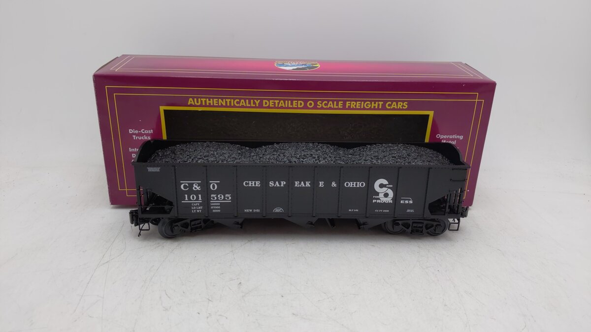 MTH 20-97842 O Chesapeake & Ohio 70 Ton 3-Bay Hopper Car EX/Box