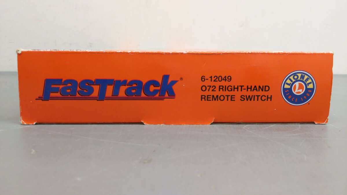 Lionel 6-12049 O72 Right Hand Remote-Control FasTrack Switch Turnout EX/Box