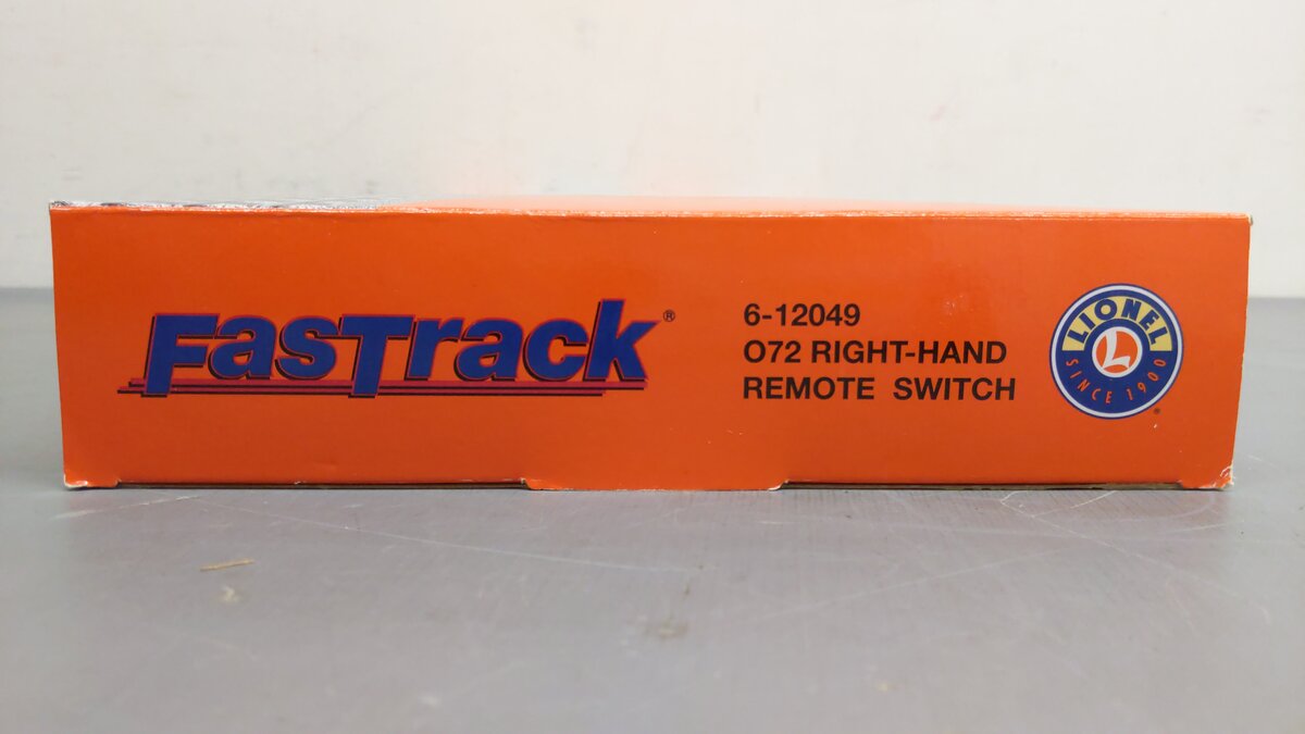 Lionel 6-12049 O72 Right Hand Remote-Control FasTrack Switch Turnout EX/Box