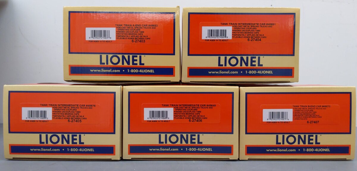 Lionel 6-31773 O Gauge Norfolk Southern Tank Car Set LN/Box