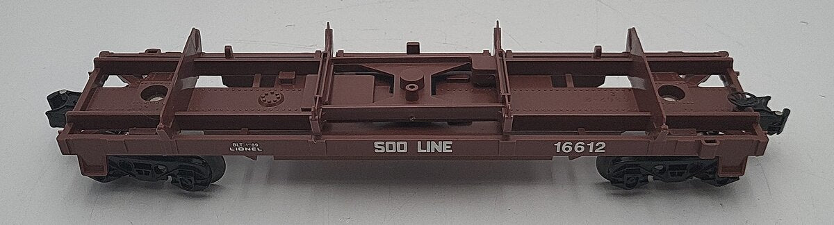 Lionel 6-16612 O Gauge SOO Line Operating Log Dump Car EX/Box