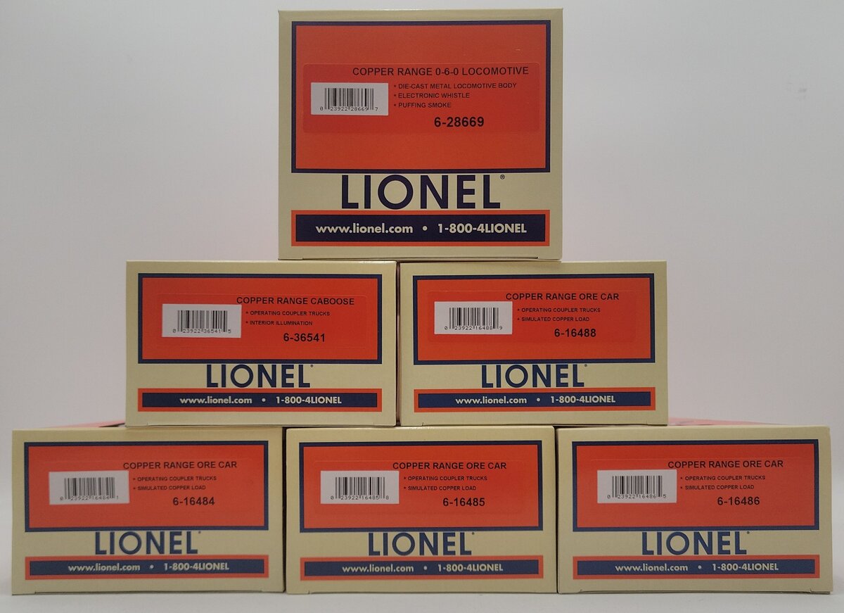 Lionel 6-31990 O Gauge Copper Range Mine Steam Train Set EX/Box