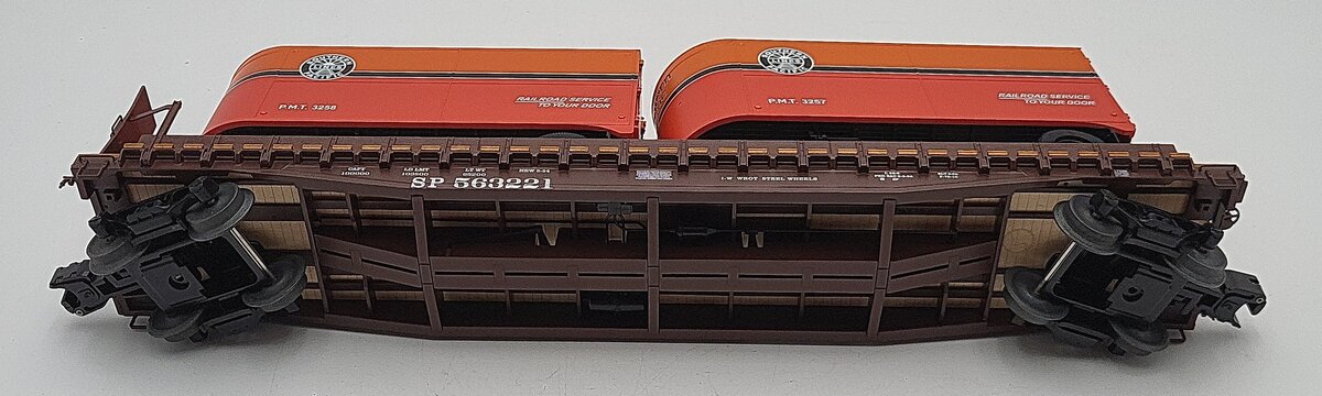 Lionel 6-17598 O Southern Pacific Flatcar w/ Trailers #563221 LN/Box