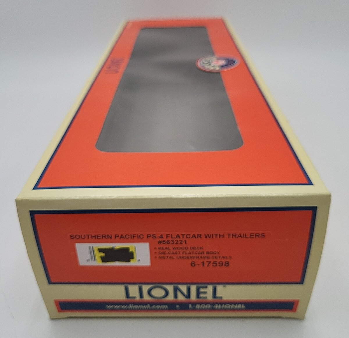Lionel 6-17598 O Southern Pacific Flatcar w/ Trailers #563221 LN/Box
