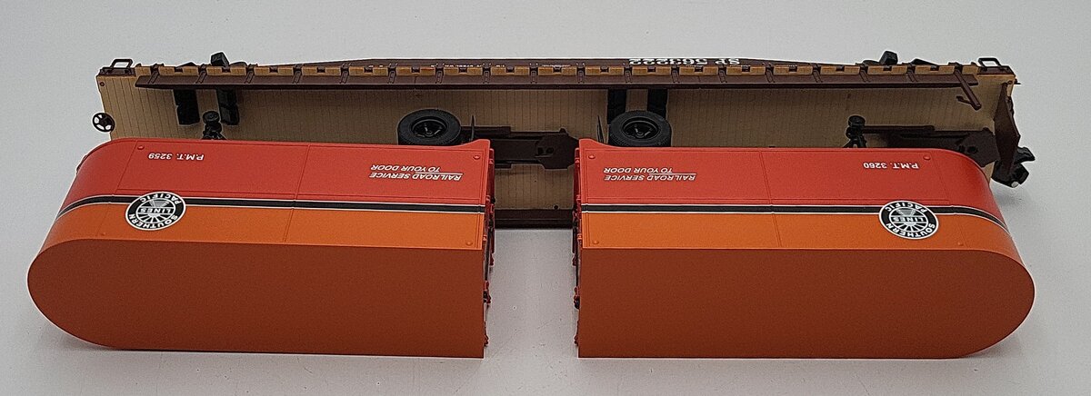 Lionel 6-17599 O Gauge Southern Pacific PS-4 Flatcar w/ Trailers #563222 EX/Box