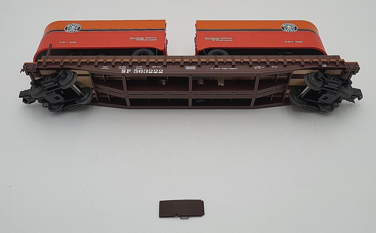 Lionel 6-17599 O Gauge Southern Pacific PS-4 Flatcar w/ Trailers #563222 EX/Box