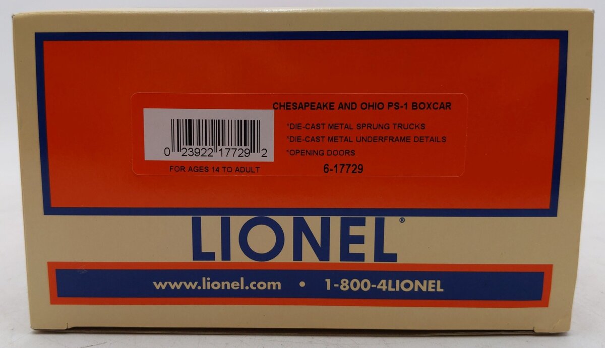 Lionel 6-17729 O Gauge Chesapeake & Ohio PS-1 Boxcar #2992 EX/Box