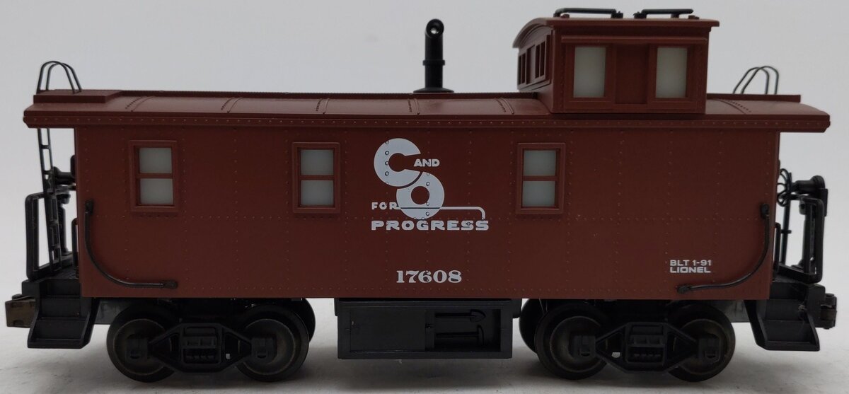Lionel 6-17608 O Gauge Chessie Steelside Square Window Caboose #17608 w/ Smoke EX/Box