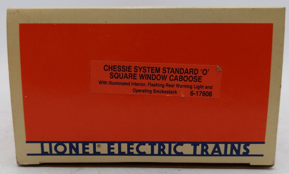 Lionel 6-17608 O Gauge Chessie Steelside Square Window Caboose #17608 w/ Smoke EX/Box