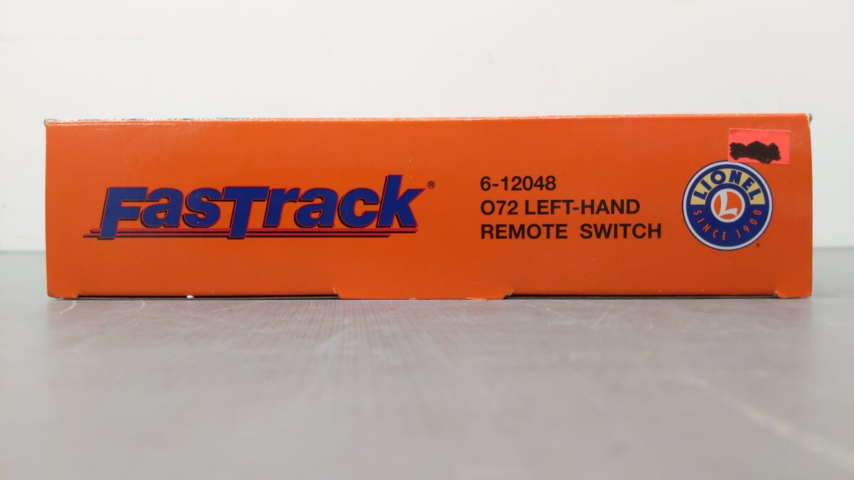 Lionel 6-12048 O72 Left Hand Remote-Control FasTrack Switch Turnout EX/Box