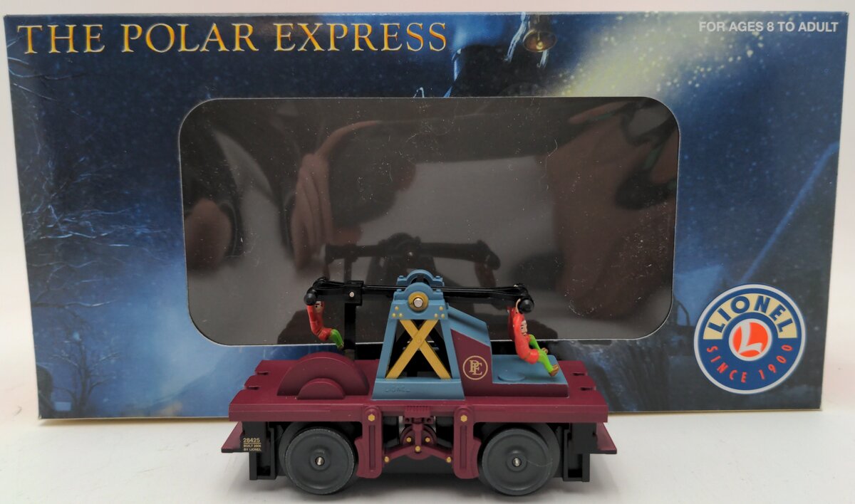 Lionel 6-28425 O Polar Express Motorized Elf Handcar EX/Box