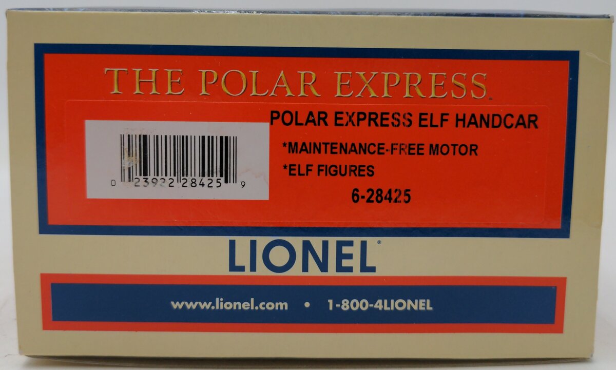 Lionel 6-28425 O Polar Express Motorized Elf Handcar EX/Box
