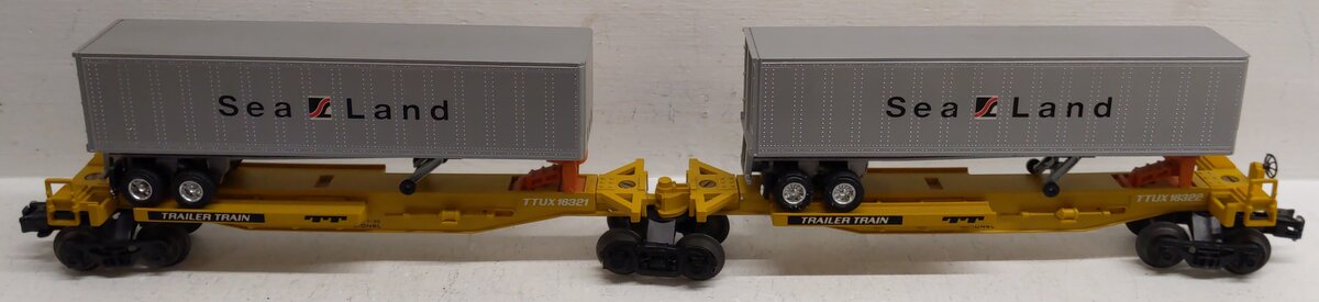 Lionel 6-16322 O Gauge TTUX Flatcar with 2 Sealand Trailers #16321, #16322 EX/Box