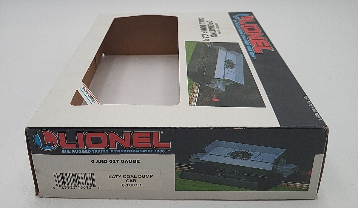 Lionel 6-16613 O Gauge Katy Coal Dump Car #16613 EX/Box