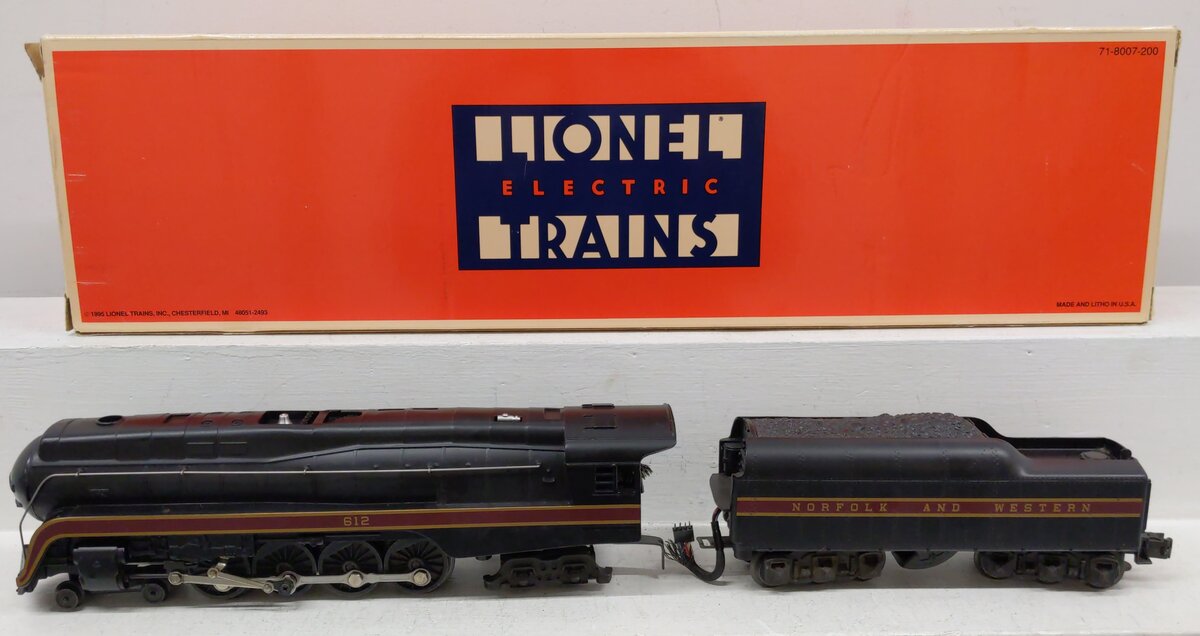 Lionel 6-18040 O Norfolk & Western 4-8-4 J Class Steam Locomotive & Tender #612 EX/Box