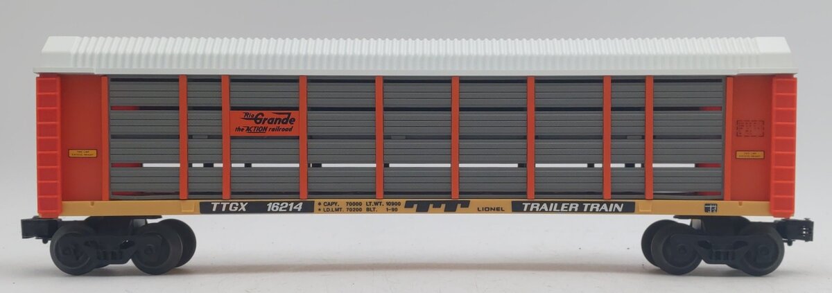 Lionel 6-16214 O Gauge Denver & Rio Grande Two Tier Auto Carrier NIB