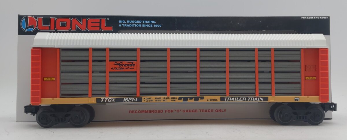 Lionel 6-16214 O Gauge Denver & Rio Grande Two Tier Auto Carrier NIB