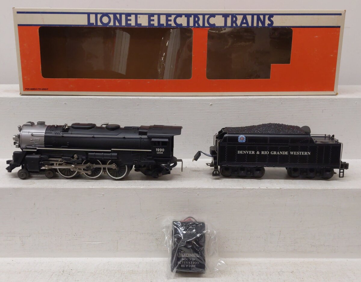Lionel 6-18090 O Gauge Denver & Rio Grande LCCA 4-6-2 Steam Locomotive #1990 VG/Box