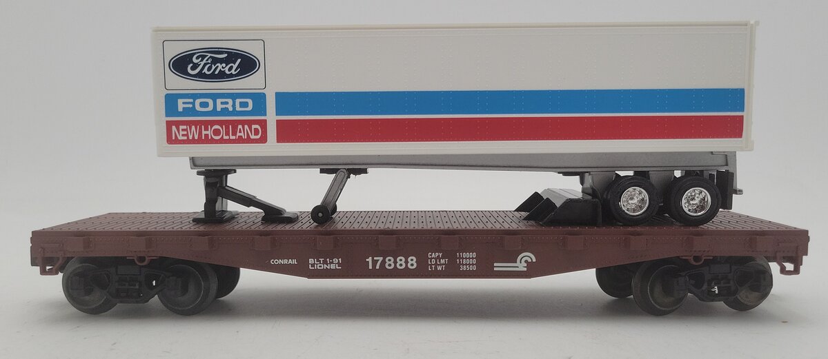 Lionel 6-17888 O Gauge LCCA-1991 Conrail Flatcar with Ford Trailer #17888 LN