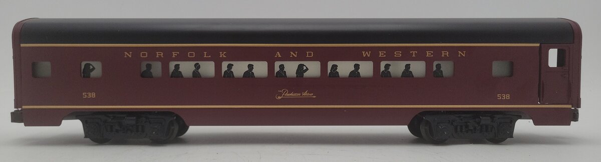 Lionel 6-19142 O Gauge Norfolk & Western Aluminum Passenger Car #538 EX/Box