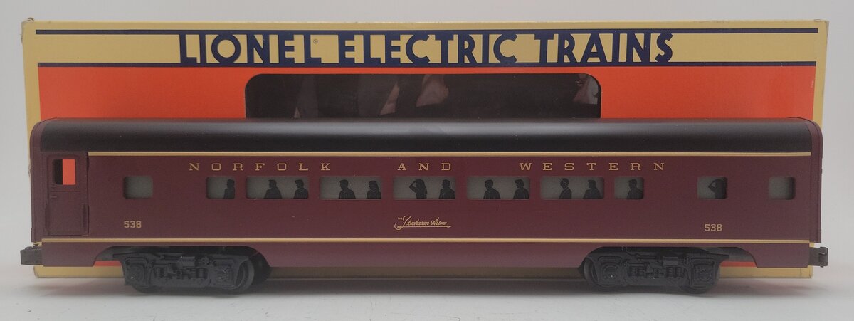 Lionel 6-19142 O Gauge Norfolk & Western Aluminum Passenger Car #538 EX/Box
