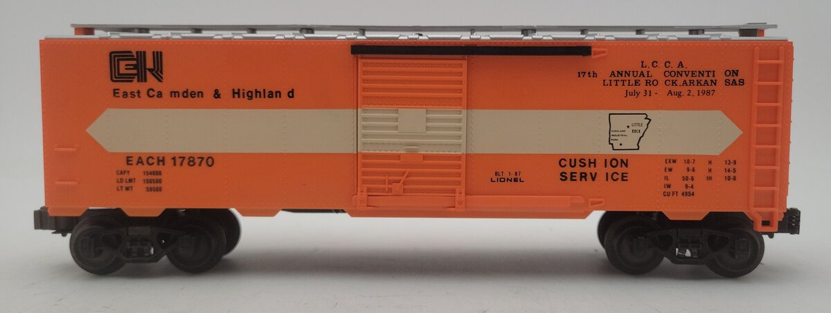 Lionel 6-17870 O Gauge LCCA East Camden & Highland Boxcar VG/Box