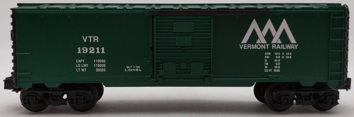 Lionel 6-19211 O Gauge Vermont Railway Boxcar #19211 EX/Box