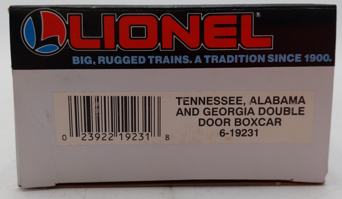 Lionel 6-19231 O Gauge Tennessee, Alabama and Georgia Double Door Boxcar EX/Box