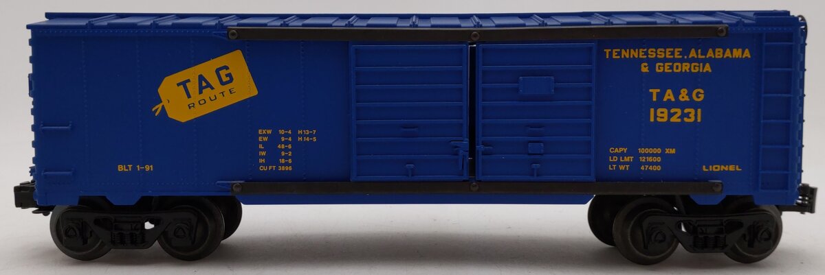 Lionel 6-19231 O Gauge Tennessee, Alabama and Georgia Double Door Boxcar EX/Box