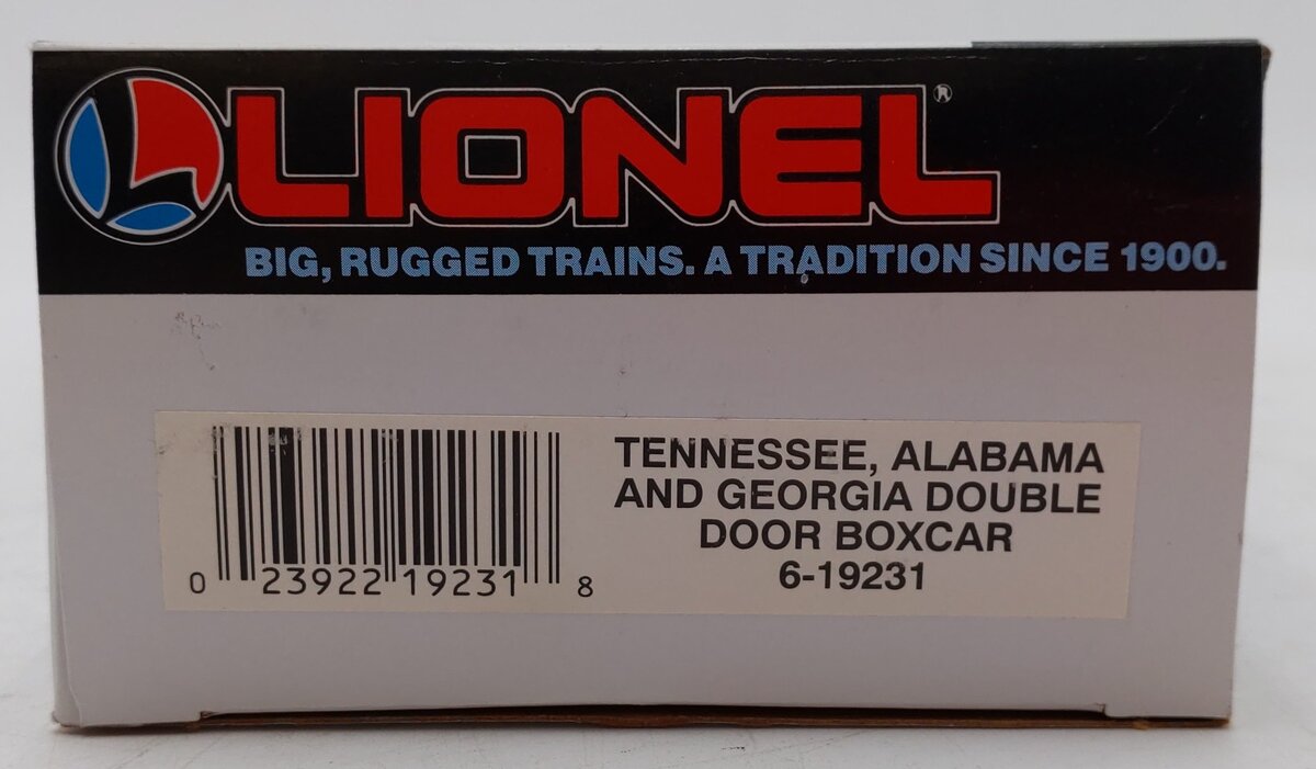 Lionel 6-19231 O Gauge Tennessee, Alabama and Georgia Double Door Boxcar EX/Box