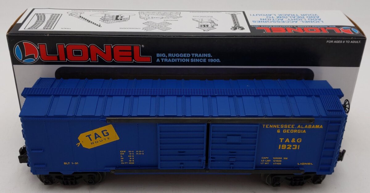 Lionel 6-19231 O Gauge Tennessee, Alabama and Georgia Double Door Boxcar EX/Box