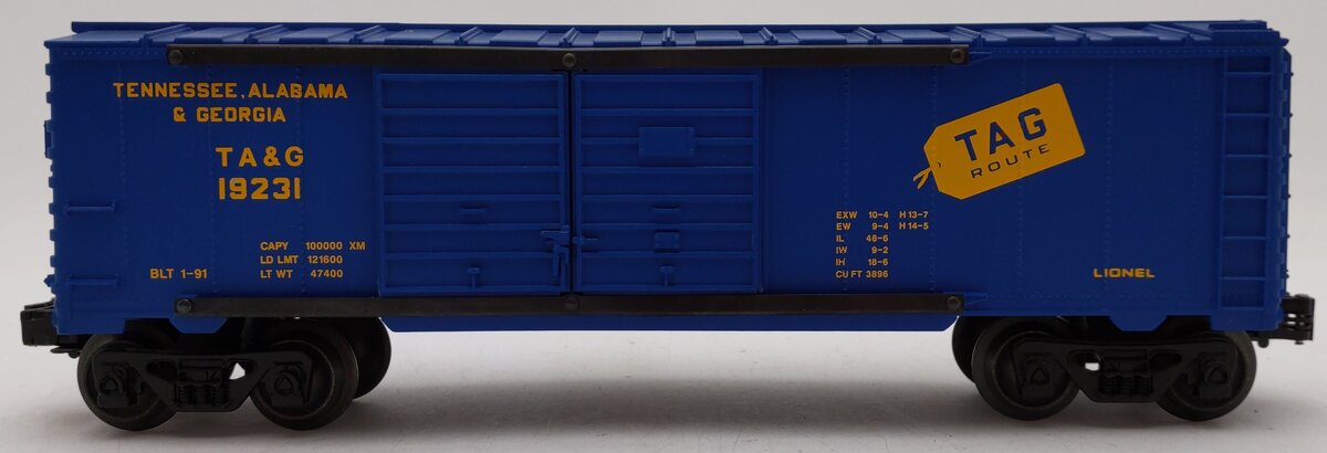 Lionel 6-19231 O Gauge Tennessee, Alabama and Georgia Double Door Boxcar EX/Box