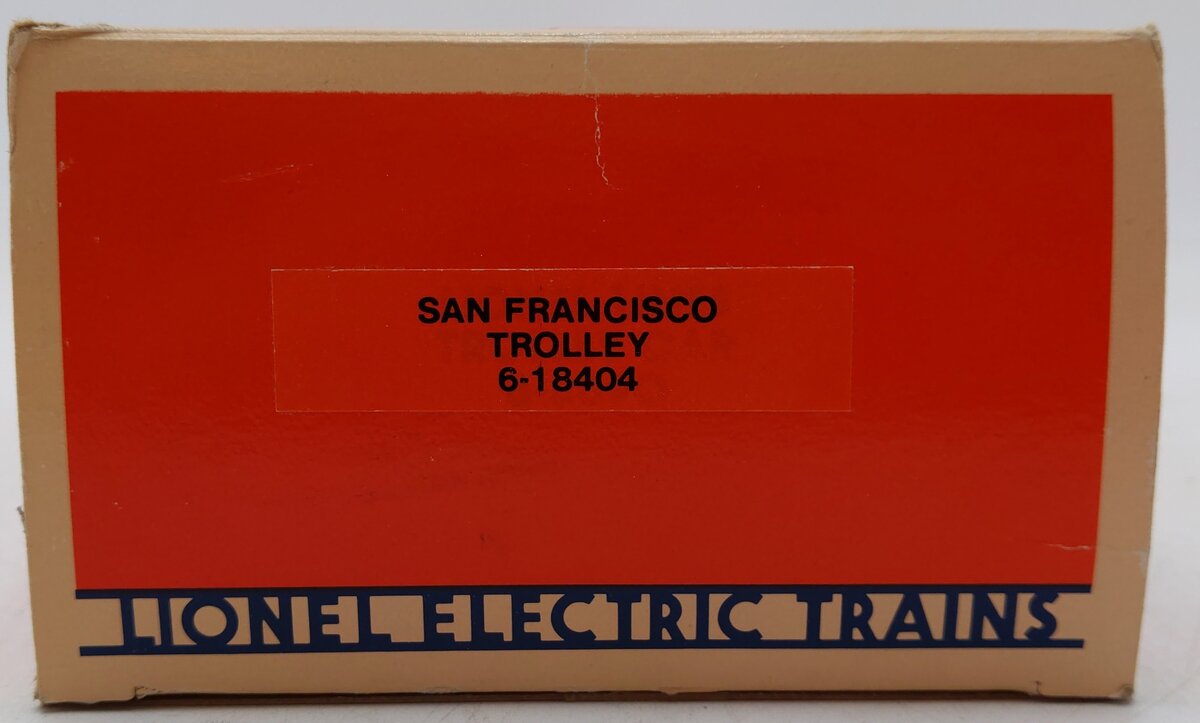 Lionel 6-18404 O Gauge San Francisco Green Trolley Car EX/Box